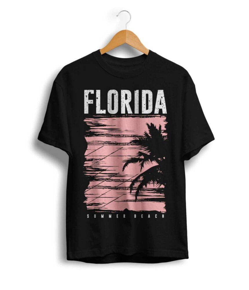 U/P Men’s Pink Florida Black Tshirt