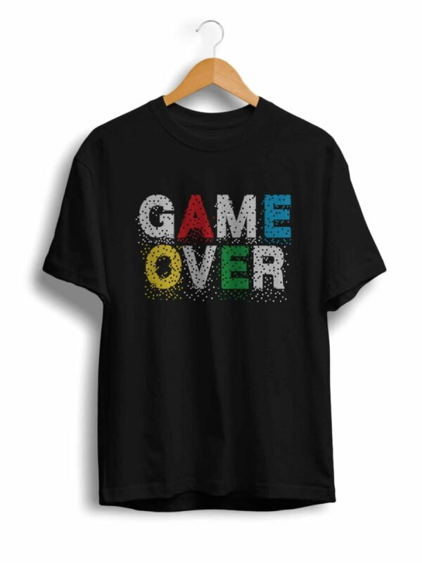 U/P Game Over Unisex Black Tshirt