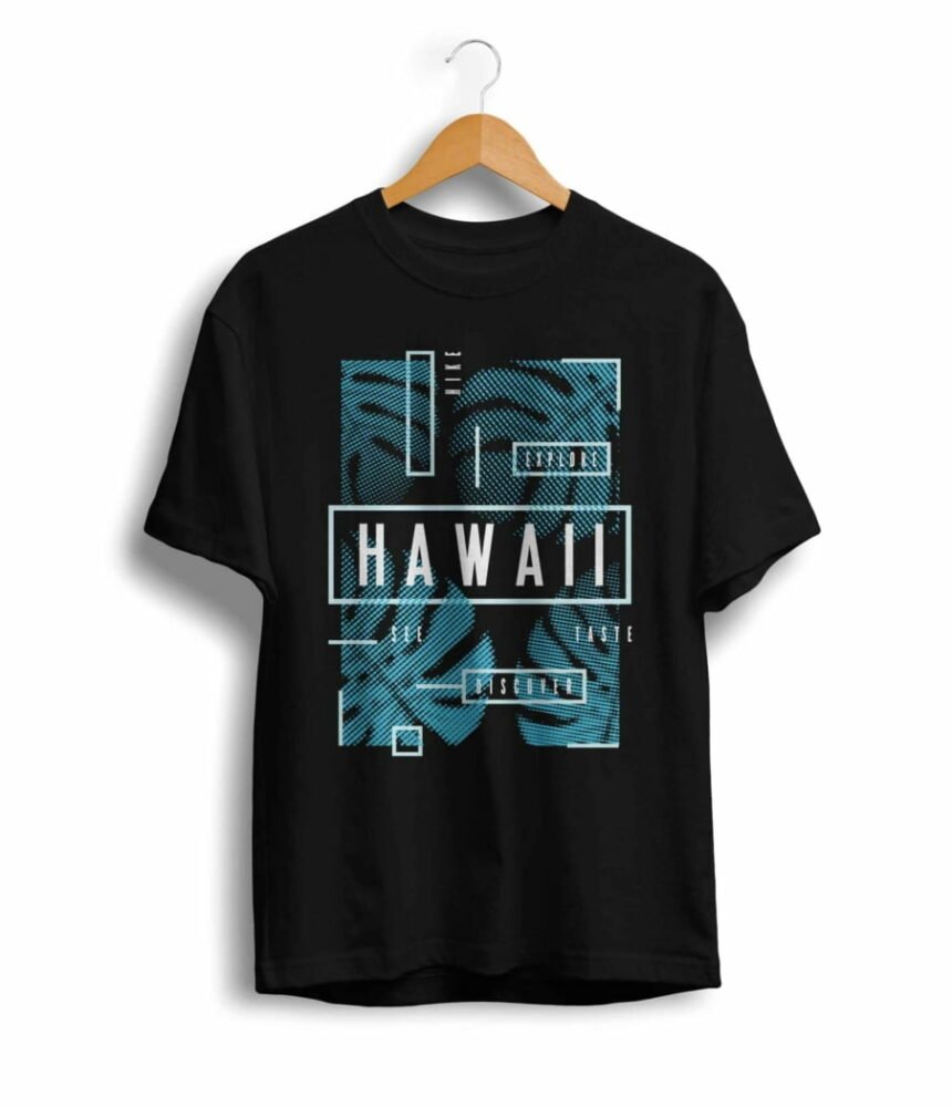 U/P Hawaii Black Unisex Tshirt