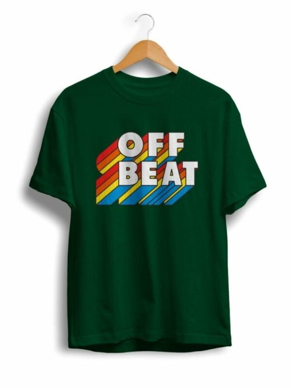 Off Beat Text Rainbow T Shirt