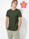 Solid Supima Seaweed Green T Shirt