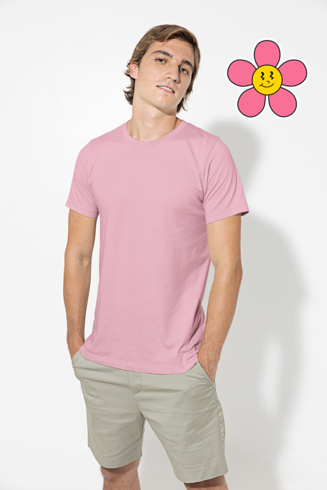 Solid Supima Flamingo Pink T Shirt