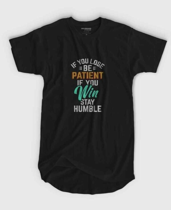 Win Quote Long Line T Shirt