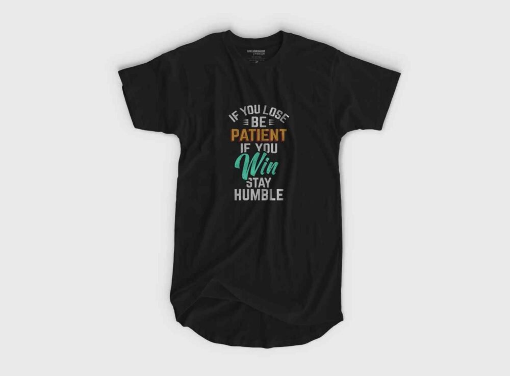 Win Quote Long Line T Shirt