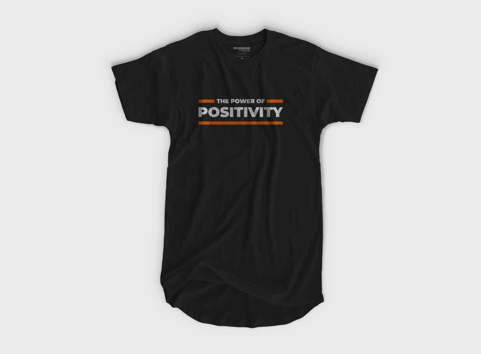 Positivity Long Line T Shirt