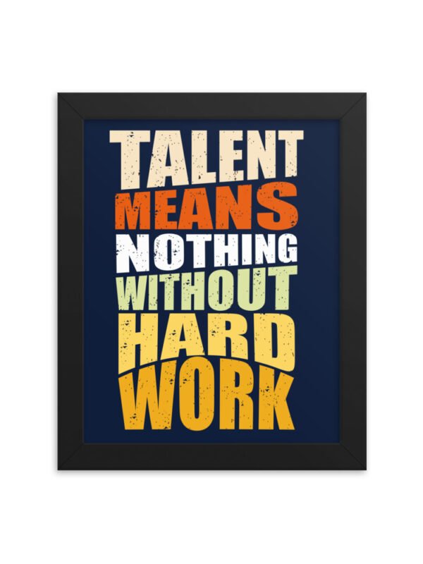 Talent Quote Coffee Wall Poster A4