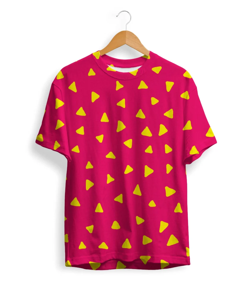 Yellow Square Pattern T-Shirt