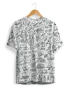Doodle White Pattern T-Shirt