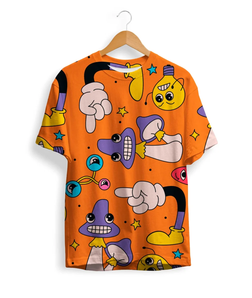 Orange Forest Pattern T-Shirt