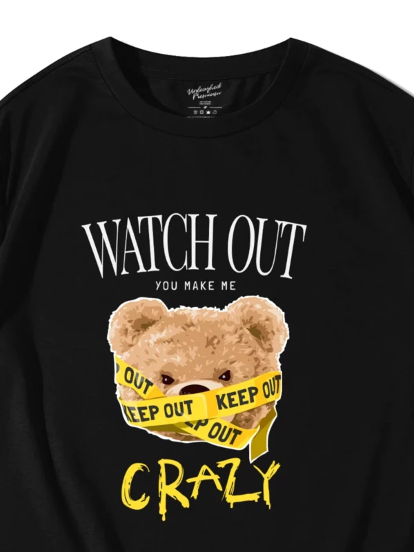 watchout crazy black oversized zoom tshirt