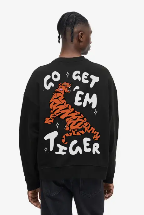 Go Get'em Tiger  Oversized Sweatshirt